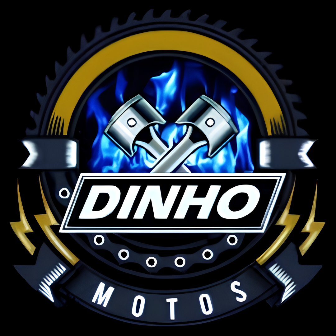 Logotipo da Dinho Motos — oficina especializada em motos em Itajaí